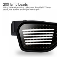 Prilagodljive Bluetooth LED naočale, osvjetljenje sunčanih naočala EL žica Neon treperi rave kostimi
