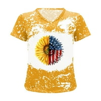 ECQKAME USA zastava 4. jula Dan nezavisnosti Ženska majica Ženska vrhova Modna Ležerna labava bluza