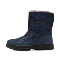 Ženske čizme za snijeg - Zimske čizme Muške i snežne cipele ravne kratke čizme plus cipele plavo 38