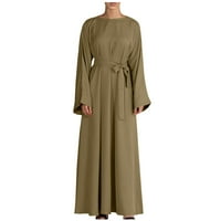 Ženska haljina s dugim rukavima Musliman Abaya Robe obični jednostavan moderna islamska arapska ležerna