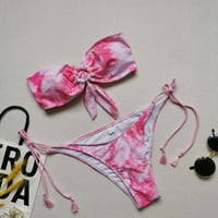 Amousa Women Split Tie-Dye Print bikini kupaći kostimi sa gaćicama Otvori kupaći kostim kupaći kostimi