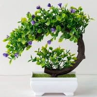 Mini umjetne biljke Tree Bonsai simulirani drveni postrojenja za ulica lažnog cvijeća stolni ukrasi, plavi