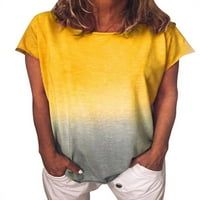 Enjiwell plus veličina ljetna majica ženske gradijent boje pulover tee