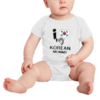 Srce moja korejska mama koreje voli zastavu za bebe jednodijelni