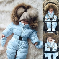 Vedolay Girls Veličina Snow Bibs Romper kaput novorođenčad skakača s kapuljačom s kapuljačom, jakna
