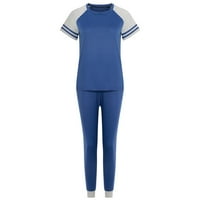 Wofedyo Teretne hlače Žene Ženske košulje pantsshort SleevecaSualstiList TOP košulje Blue XL