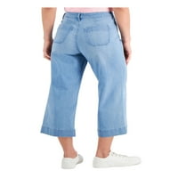 Klub Ženski plavi patentni patentni patentni zatvarači džepni traperice za trbuhu 12