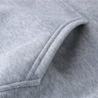 Muški obični pulover duksevi casual dukserice s kapuljačom klasični dugi rukavi sivi xxl