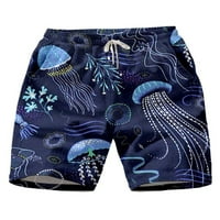 Bellella Muška štamparija Labavi kratke hlače Plaža Platch Swim Hratke Brzo sušenje sa džepovima Kupanje