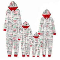 Božićni roditelj-dječji sa kapuljačom za dijete Romper jelena Print Family Pajamas Xmas Sleep