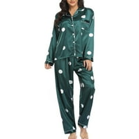 Honeeladyy Womens Fashion Print Home Nosite dvodijelni odijelo dugih rukava Padžama Set pidžama za žene