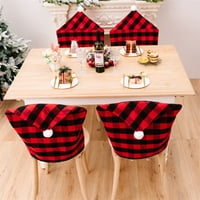 Eyicmarn božićni stolica za božićnu stolicu klipovi HAT bivolo plairani za blagovaonicu za trpezariju
