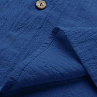 Muške košulje za rušenje Muška modna casual top košulja Jednostavna pamučna i posteljina košulja kratkih