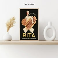 Vintage Hrana i piće - Retro Rita Kolačići Print - Francuska hrana Art - Savršeni poklon za pekaru,