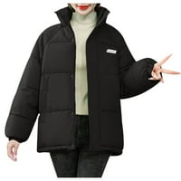 Ženski zimski kaputi bez kapuljača bez kapuljača bez dugih rukava topla bluza bomber odijela kabine