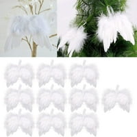 Mini stavat anđeo bijeli anđeoska krila božićno drvce visi ukras ukras za zabavu i vjenčani ukras