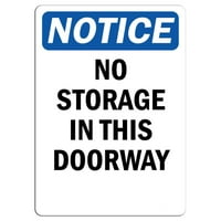 Saobraćajni znakovi - Obavijest - Nema skladištenja na ovom vratima Potpišite aluminijski znak Street Weather Odobren znak 0. Debljina