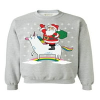 Neugodni stilovi Božićni džemper ružni džemper ružni božićni džemper santa i jednorog dukserica za Xmas