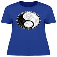 Ručno izvučeno yin YAN simbol majica žene -image by shutterstock, ženska 3x-velika