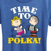 Odjeća - kikiriki - vrijeme za polku - Ženska grafička majica kratkih rukava
