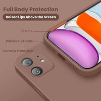 iPhone futrola, silikonski [kvadratni ivice] & [Protecion kamere] Nadogradn telefon s mekom oblogom