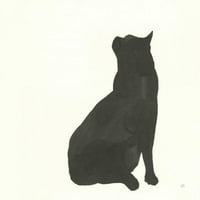Paschke, Chris Black Moderni uokvireni muzej umjetnički print pod nazivom - Crna CAT II