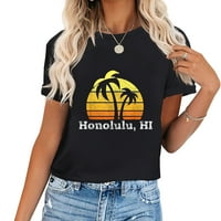 Retro Honolulu Hawaiian Beach Cool Women's Graphic Tee - Modni vrh s jedinstvenim otisci i udobnim fit