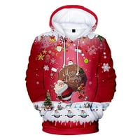 Hoodie 3D Print Christmas Street Top Pulover Hoodie Dječja odjeća prevelika ženska i muška hoodie