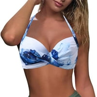 Ženski spriječiti prednji bikini TOP V regretski podstavljeni kupaći kostim gornji kupaći odijela na