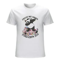 Mit jednorog Jetzt ist pandacorn zeit vintage majica muns pamuk klasična crewneck kratki rukav tees