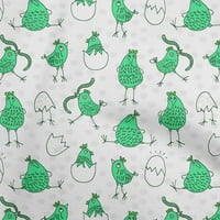 Onuone viskoze šifon zelena tkanina Kawai Craft Projekti Dekor tkanina Štampano dvorištem široko