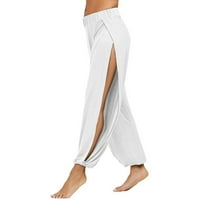 WAVSUF ženske hlače plus veličine tiskane pamučne plaćanje bijele hlače veličine 2xl