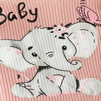 LICUPIEE BABY Girl Fall Outfits slon s dugih rukava Print ROMper + Bow hlače + Podelja za glavu