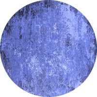 Ahgly Company Machine Persible Endoor okrugli orijentalni plavi industrijski prostirke industrijskih