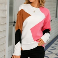 Ženski pulover sa dugim rukavima dugih rukava TOPLES Lagane turtleneck džemper Outerwear Color blok