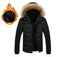 Leey-World Muški zimski kaputi kaputi sa jaknom sa patentnim zatvaračem Jakna Topla kapuljača Zimski