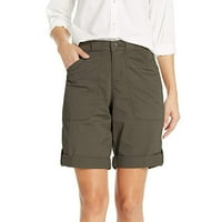 Puawkoer Womens Comfy ljetne kratke hlače Izvodni elastični džepovi za strugove Casual Beach Hlače odjeće obuća i dodaci S Armian Green