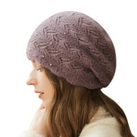 Jesenja i zimska vuna pletena šešir hrpa hrpa topla gusta mekana elastična pletena vunena šešir bombera