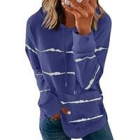 GDFUN Ženska povremena modna postepena promjena Ispis pulover s dugim rukavima, duksevi za žene za žene