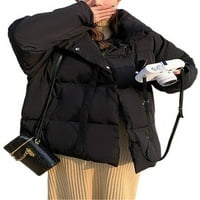Pfysire žene prekrivene podstavljene mjehuriće preko kaputa zimska topla jakna na otvorenom GREY XL