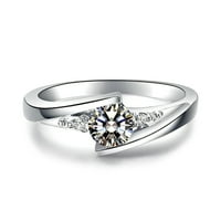Taluosi umjetnička ženska prstena šarmantna blistava kubična cirkonija prsten za prste za svakodnevno