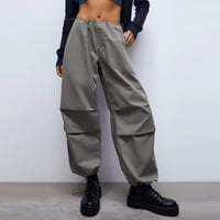 Eokhery Hlače za žene crteže ležerne hlače Ležerne prilike pune ženske teretne hlače