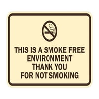 Klasična uokvirena ovo je bez dima Env Hvala vam za ne pušenje - velika