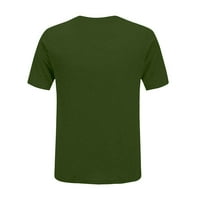 Košulje za žene Ženska modna casual ljetni okrugli vrat kratki rukav tisak za ispis bluza vojska zelena