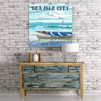 Sea Isle City, New Jersey, čamac za spašavanje na plaži