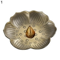 Yoone Realistic Cancense Plamenik prijenosni legura Lotus oblika rupa za tamjan štap za dnevni boravak
