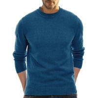 BVGFSAHNE muški džemper za muškarce za muškarce Crew vrat dugih rukava labav pulover pletiva prevelizirano-fit