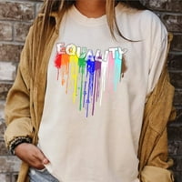 Grafička majica FAMINICHOP LLC EQUALLY, LGBT Love Heart košulja, poklon ponosa, gay majica, košulja