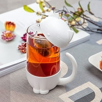 Asdomo Reative Cat & Dog Tea infuser Cup sa poklopcem, 300ml Prijenosni filter za cjedilo Putovanje