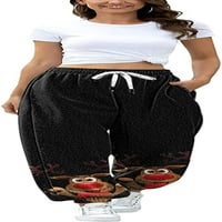Dabuliu ženske duge sa visokim strukom cinch dno pantalone baggy tweatpants jogers sa džepovima Casual